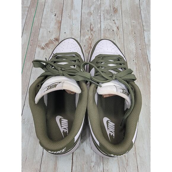 Nike Dunk Low Shoes Medium Olive White DD1503-120 Women's Size 8 - Picture 4 of 8